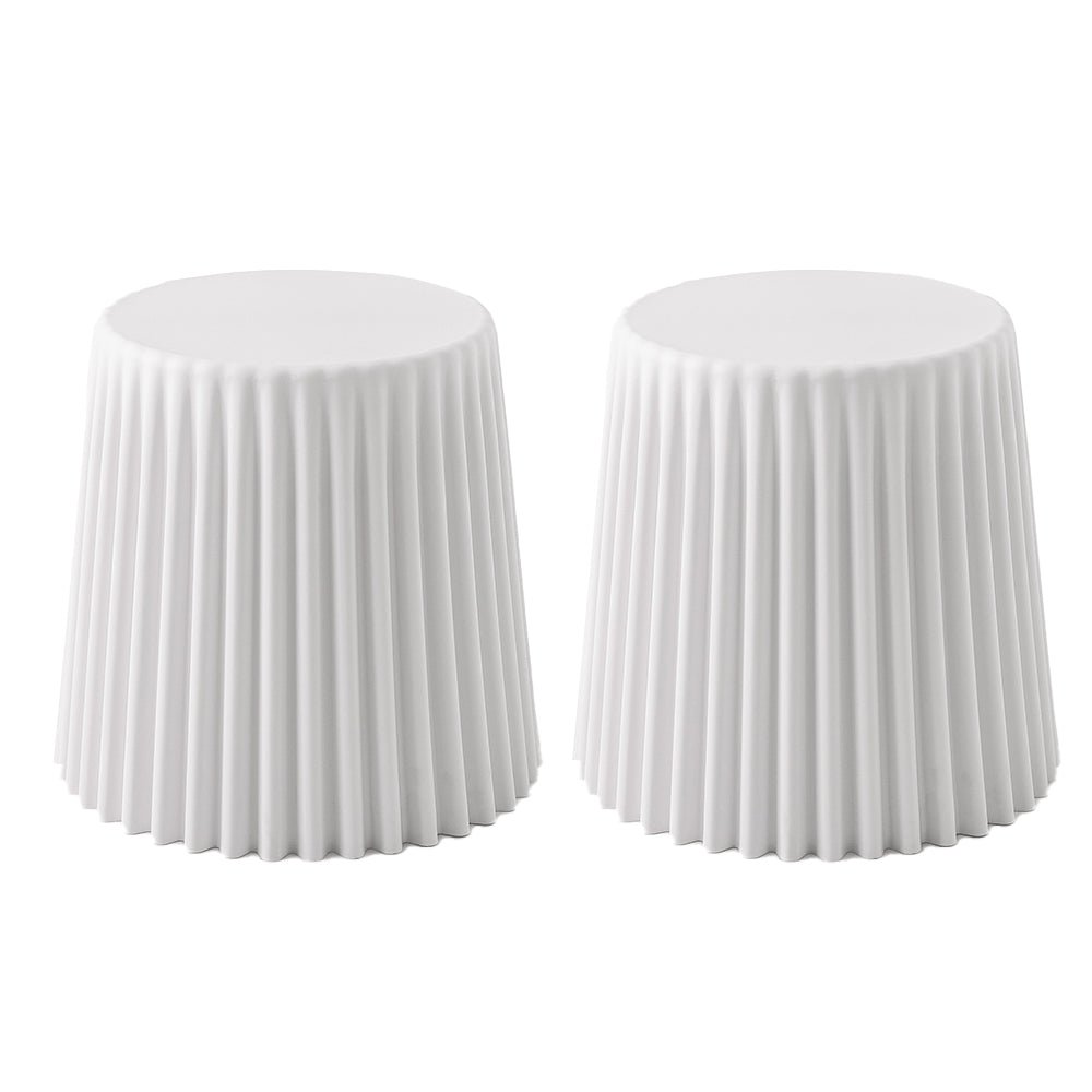 ArtissIn Set of 2 Cupcake Stool Plastic Stacking Bar Stools Dining Chairs Kitchen White | Kids Mega Mart | Shop Now!