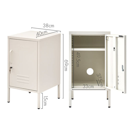 ArtissIn White Metal Locker Storage - Stylish and functional storage solution for kids rooms.