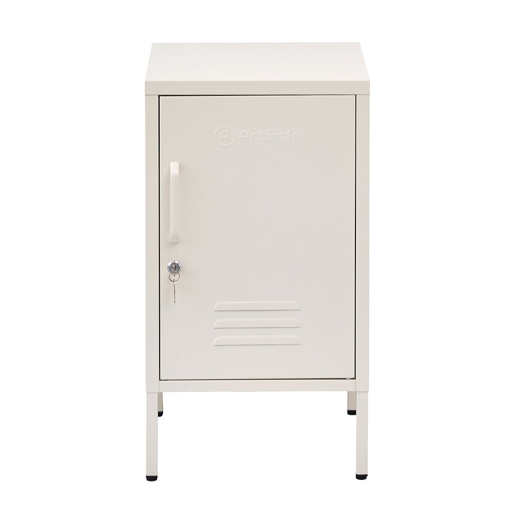 ArtissIn Metal Locker Storage Shelf Filing Cabinet Cupboard Bedside Table White | Kids Mega Mart | Shop Now!