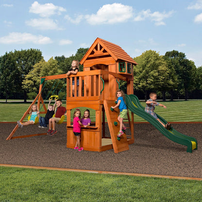 Backyard Discovery Atlantis Swing and Play Set for endless backyard fun and active play.