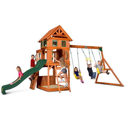 Backyard Discovery Atlantis Swing and Play Set | Fun backyard playset for childrens outdoor entertainment.