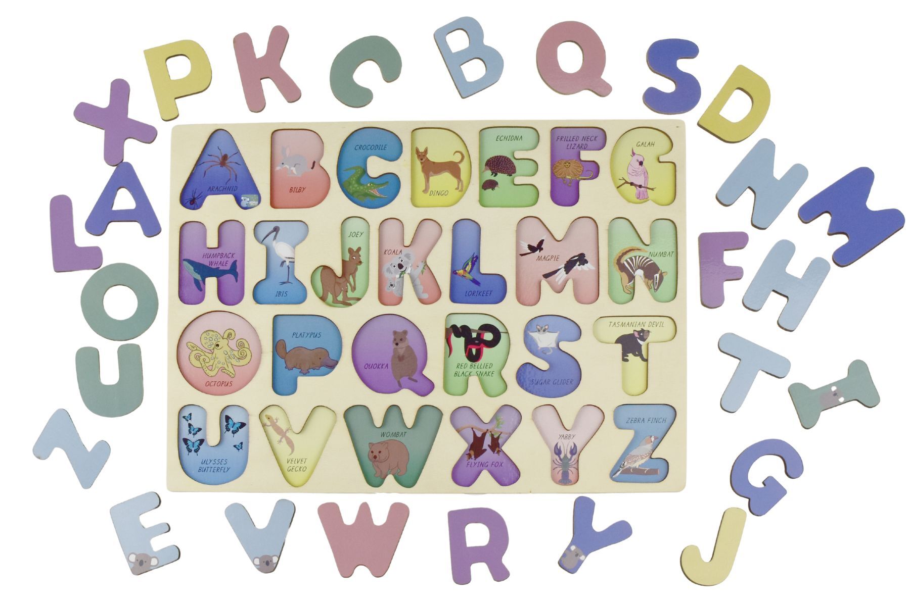 Australian Animal Alphabet Learning Puzzle
