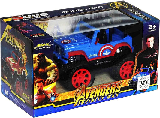 Avengers Infinity War Jeep toy, remote control, 1 |18 scale, ideal for kids aged 3+.