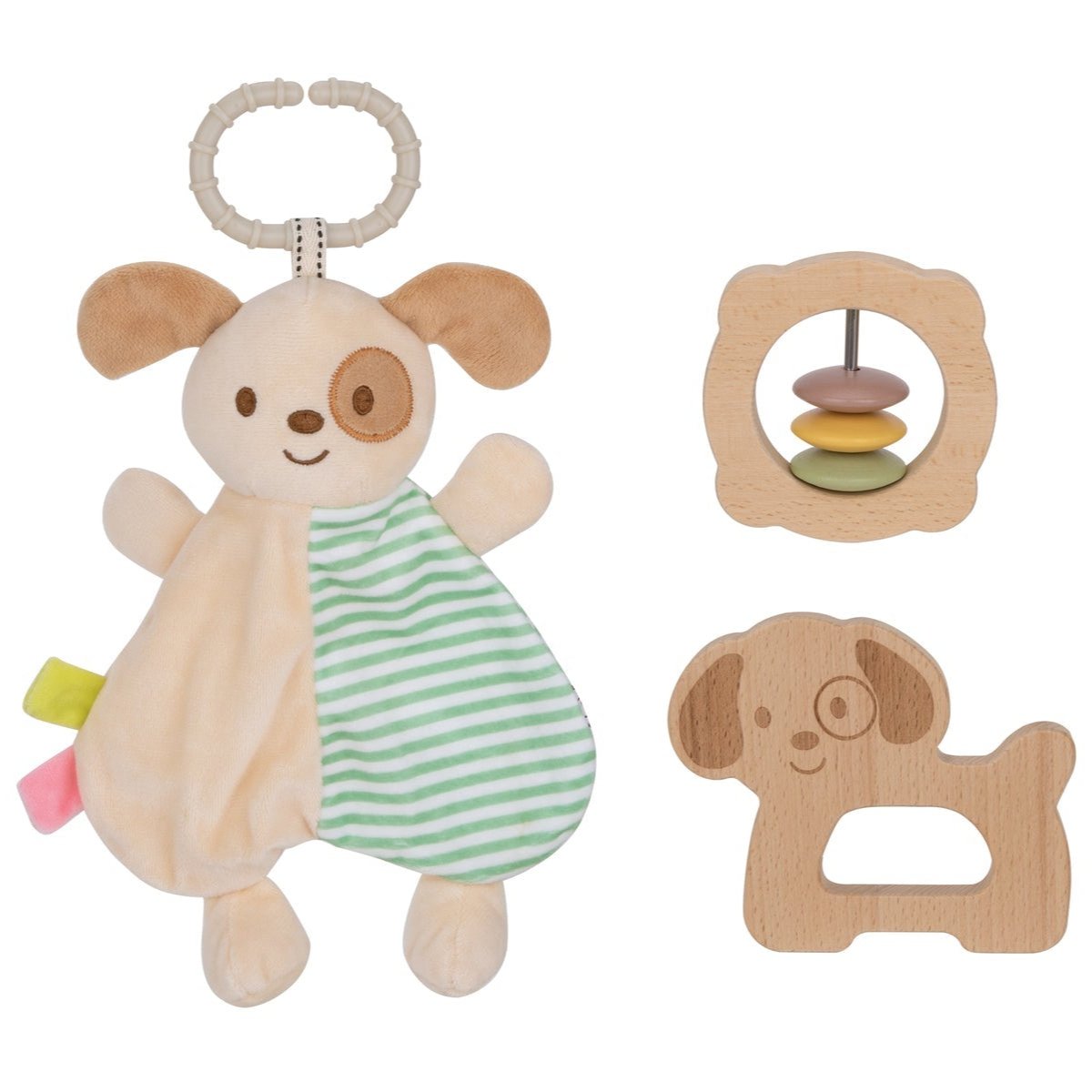 Puppy Dog Plush Rattle for Babies