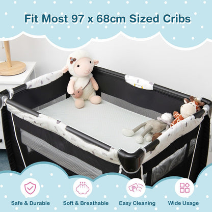 Dual-Sided Baby Cot Mattress with Removable Cover, 97x68cm - Comfort and Versatility for Infants