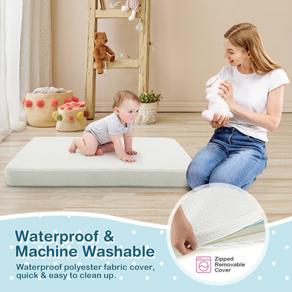 Dual-Sided Baby Cot Mattress with Removable Cover, 97x68cm, ideal for comfortable sleep.