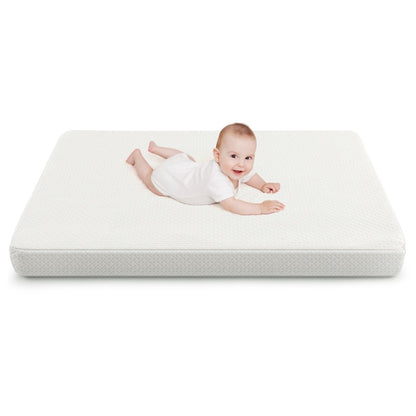 Versatile 97x68cm baby cot mattress with dual-sided design and removable cover.