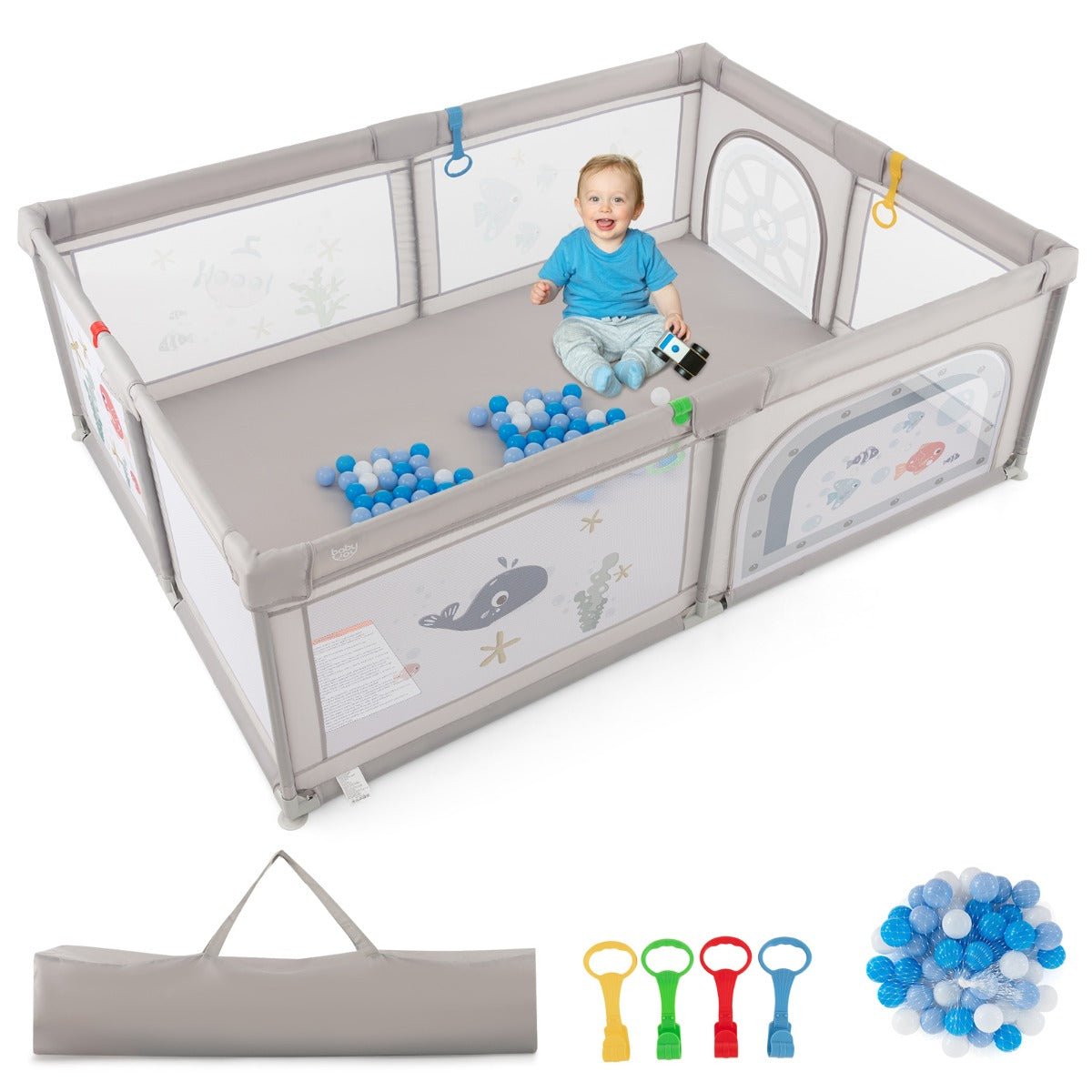 Whale-Themed Playpen Adventure