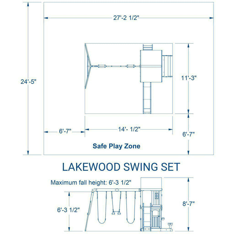 Buy Backyard Discovery Lakewood Swing Set Australia Measurements