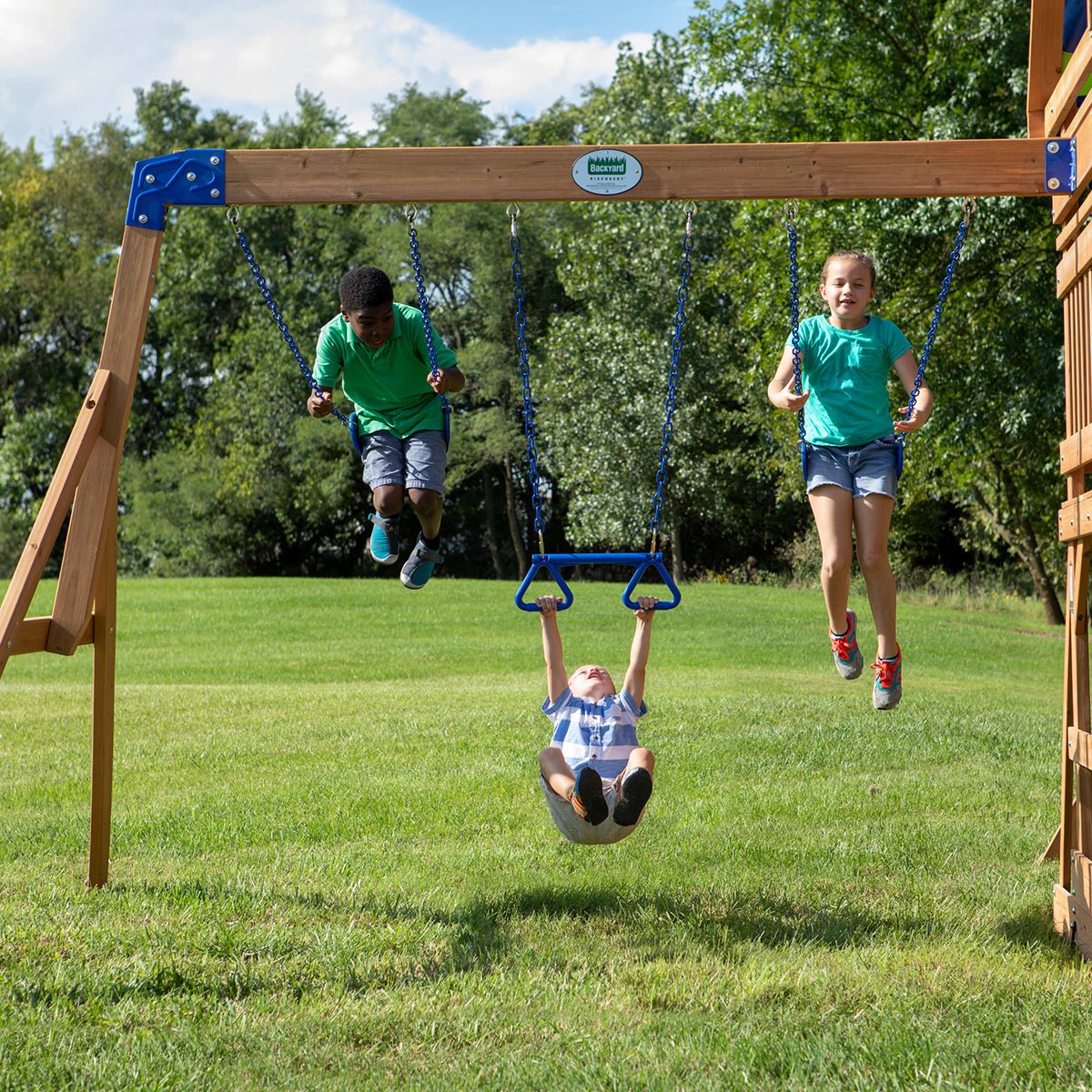 Get Backyard Discovery Northbrook Swing & Play Set: Outdoor Adventures