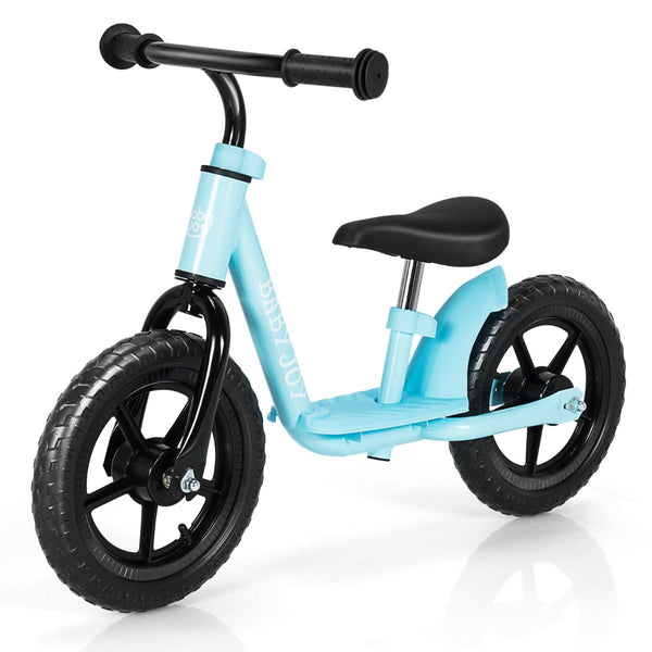 Growing Adventures: Blue Balance Bike with Adjustable Handlebar and Seat for Kids