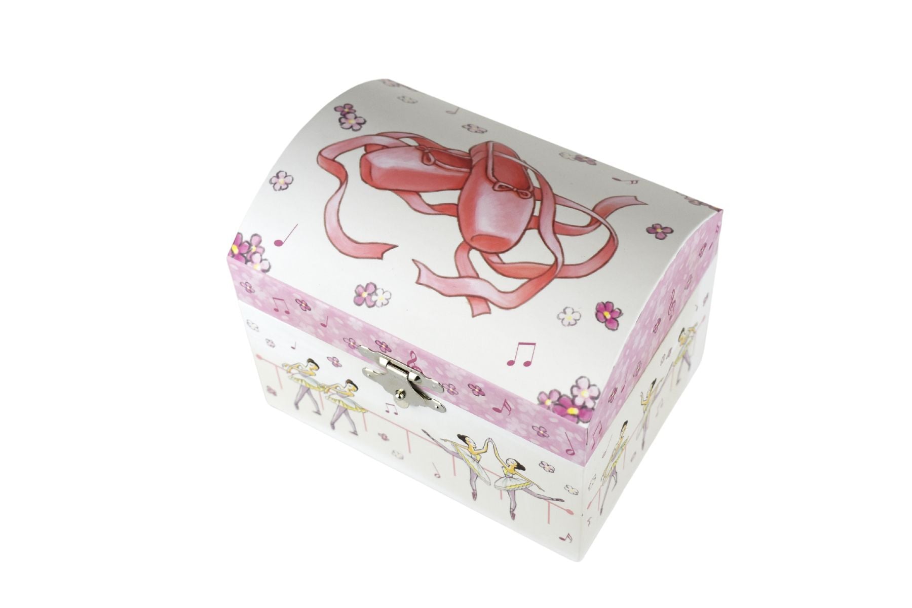 Top-Down View of Ballerina Dome Music Jewellery Box