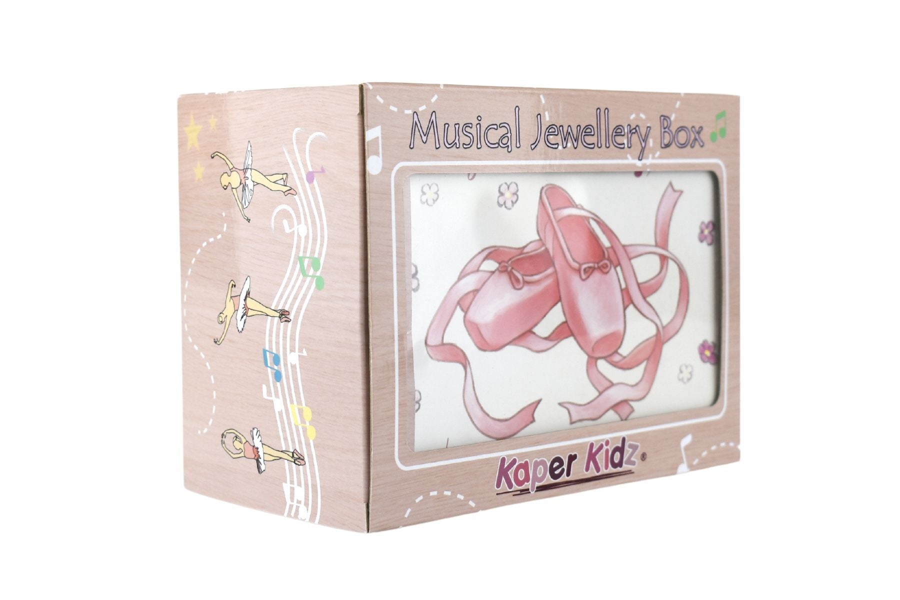 Side Packaging Image of Ballerina Keepsake Music Jewellery Box