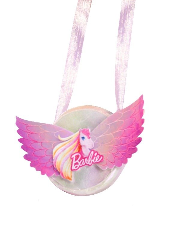 Barbie Rainbow Horse accessory bag with wings, perfect for kids imaginative playtime.