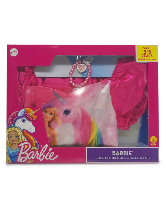 Barbie princess dress up set w/ jewelry for imaginative play at home.