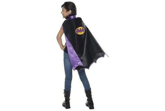 Batgirl satin cape for kids, officially licensed by DC Comics, perfect for imaginative superhero play.