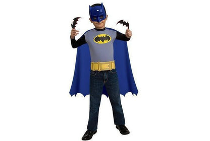 Kids Batman costume kit with accessories - officially licensed DC Comics product for imaginative play