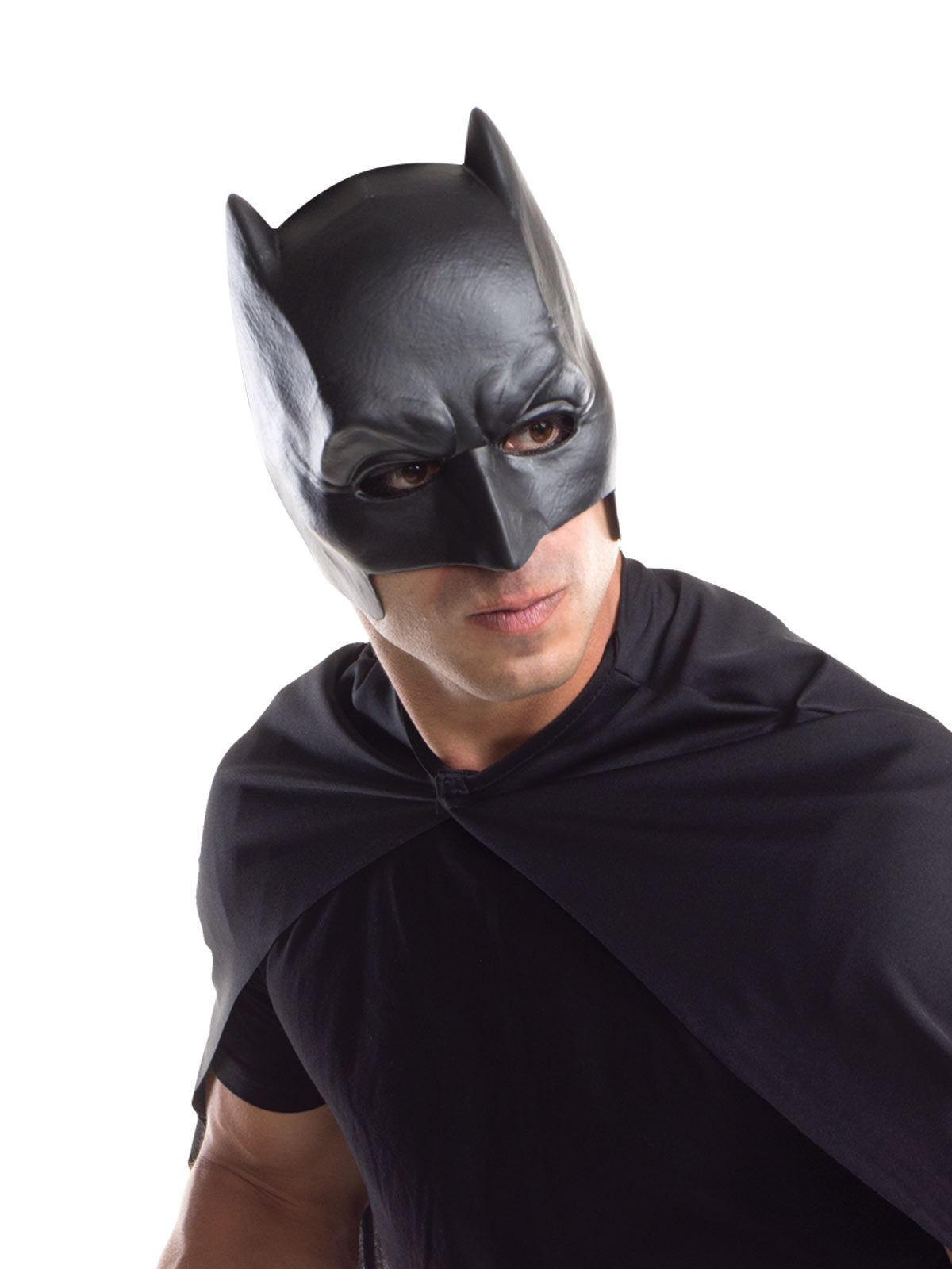 Adult Batman cape and mask set, featuring official DC Comics design for kids dress-up.