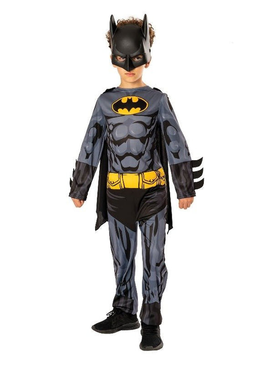 Batman Kids Costume by DC Comics - Classic jumpsuit for home dress-up fun.