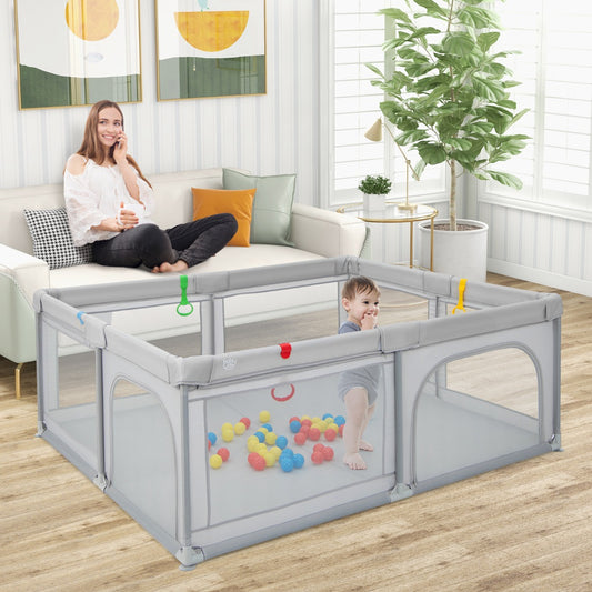 Portable Baby Playpen with Ocean Balls - Safe play area for indoor fun and exploration.