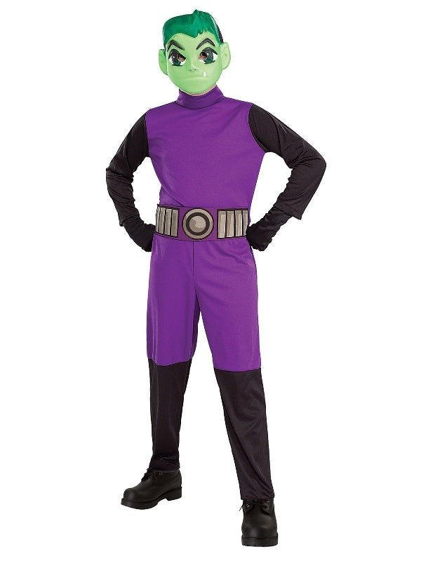 Kids Beast Boy Teen Titans costume for imaginative play at home. Classic DC Comics design.