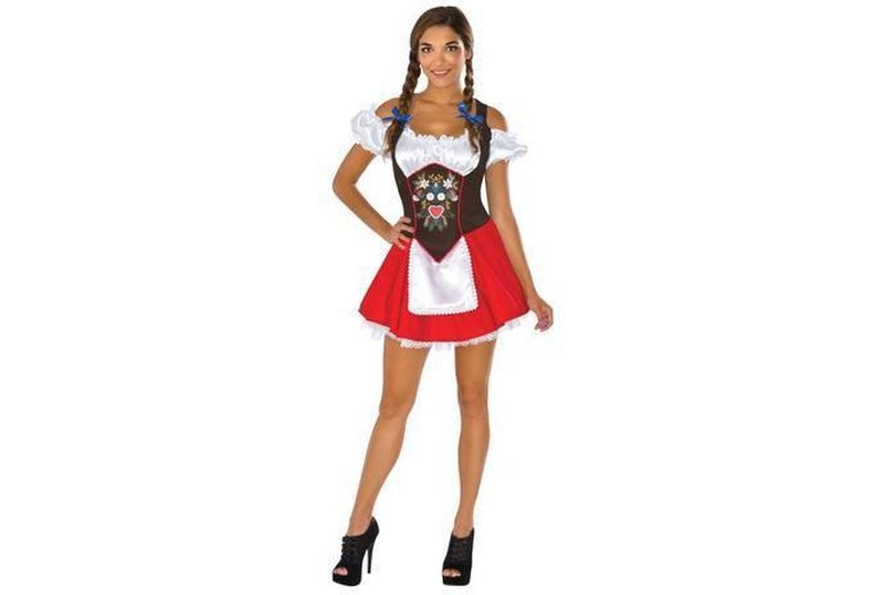 Adult Oktoberfest Bavarian dress costume for beer garden theme party. Authentic German attire.