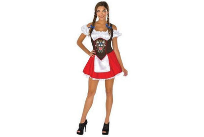 Adult Oktoberfest Bavarian dress costume for beer garden theme party. Authentic German attire.