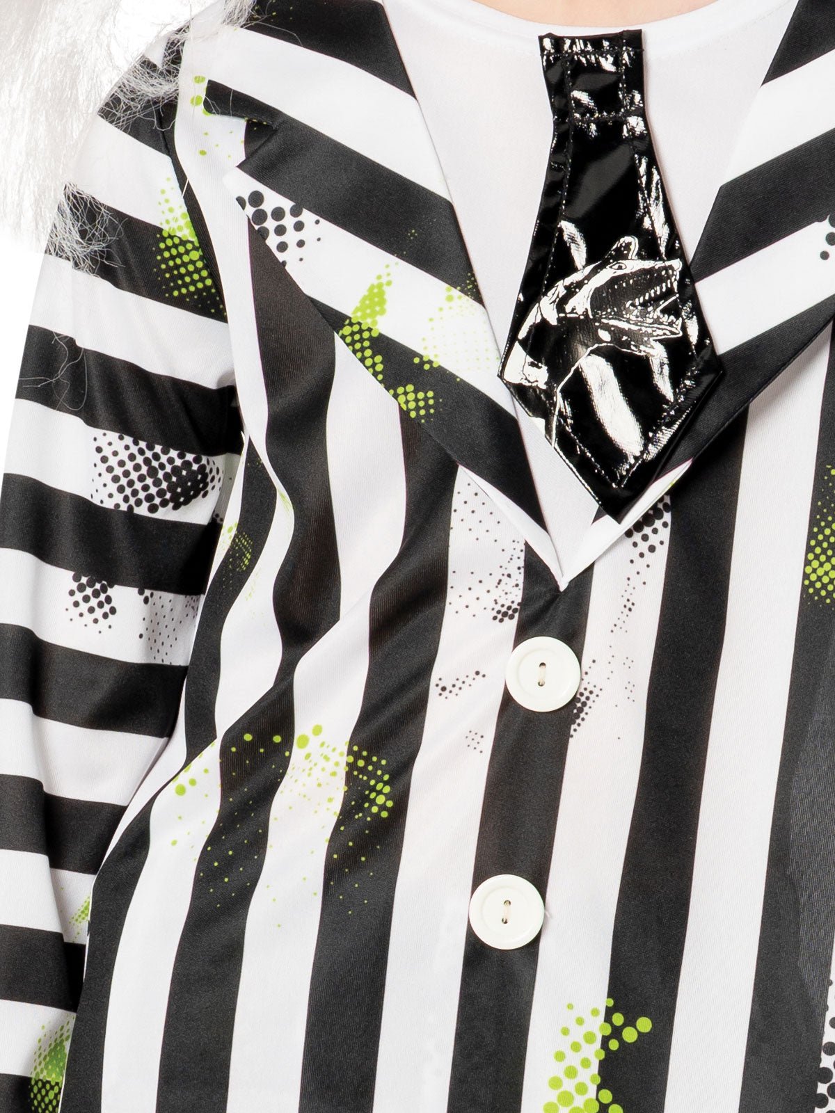 Close up view Kids Beetlejuice Ghostly Deluxe Costume