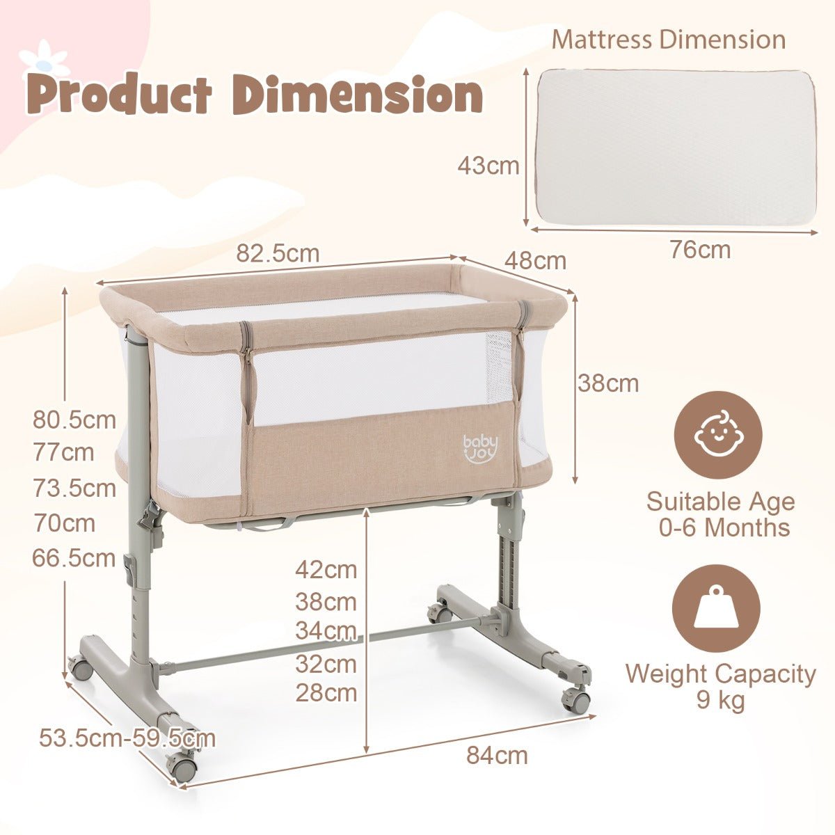 Easy-Carry Baby Bassinet Set