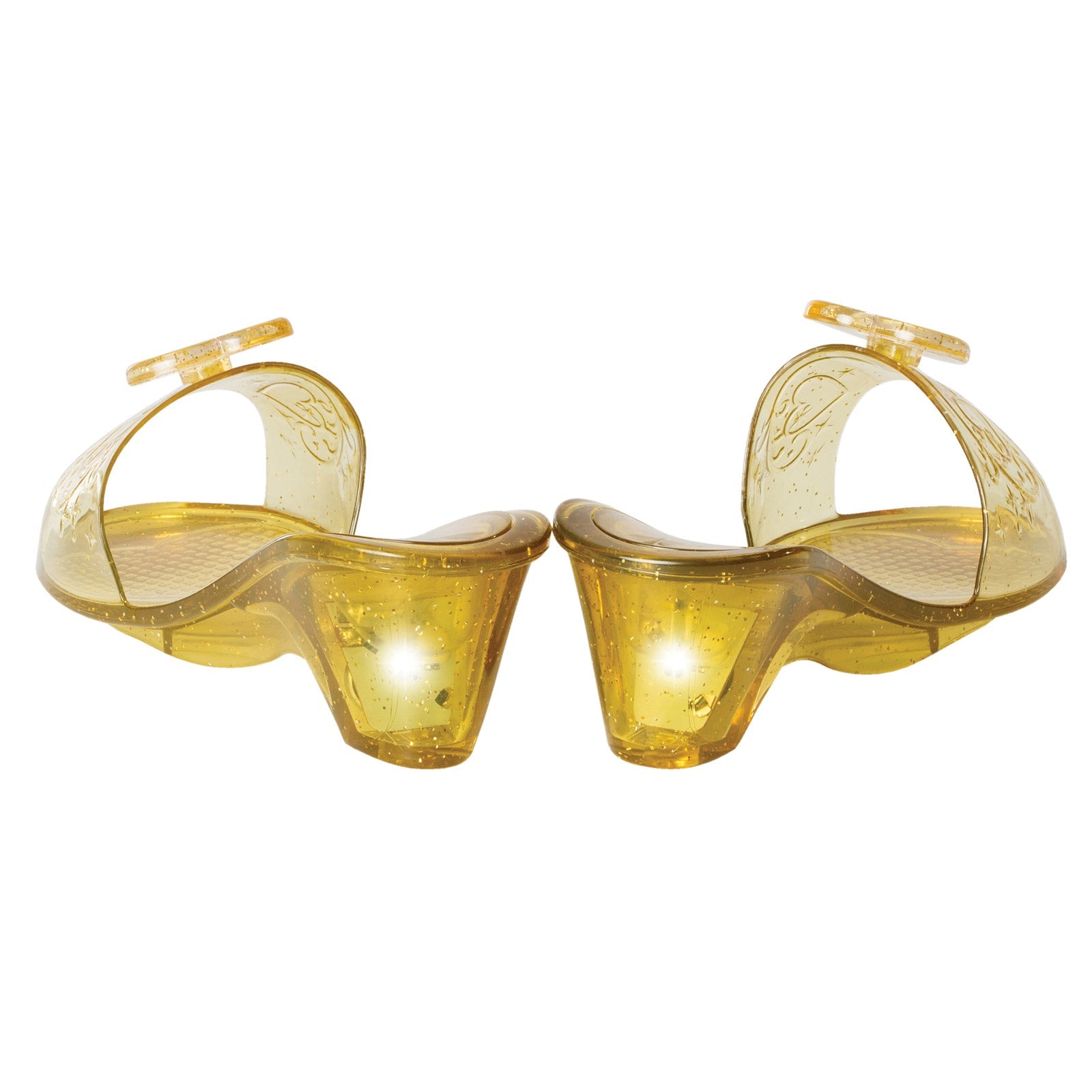 Disney Princess Belle light-up jelly shoes for magical dress-up play at home.