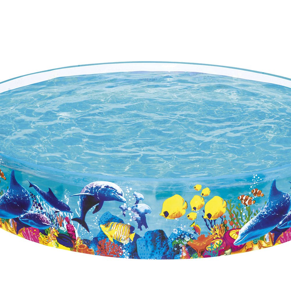 Bestway Fill N Fun Odyssey Pool | Colorful inflatable backyard pool for childrens summer fun.