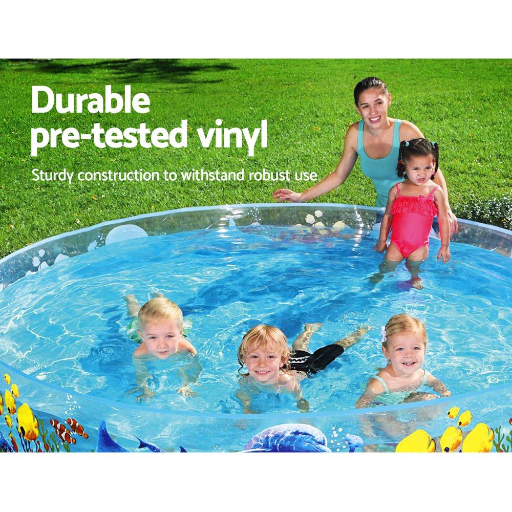 Bestway Fill N Fun Odyssey Pool, inflatable backyard pool for kids summer entertainment.