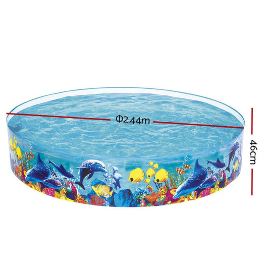 Bestway Fill N Fun Odyssey Pool | Colorful inflatable pool for kids summer fun at home.