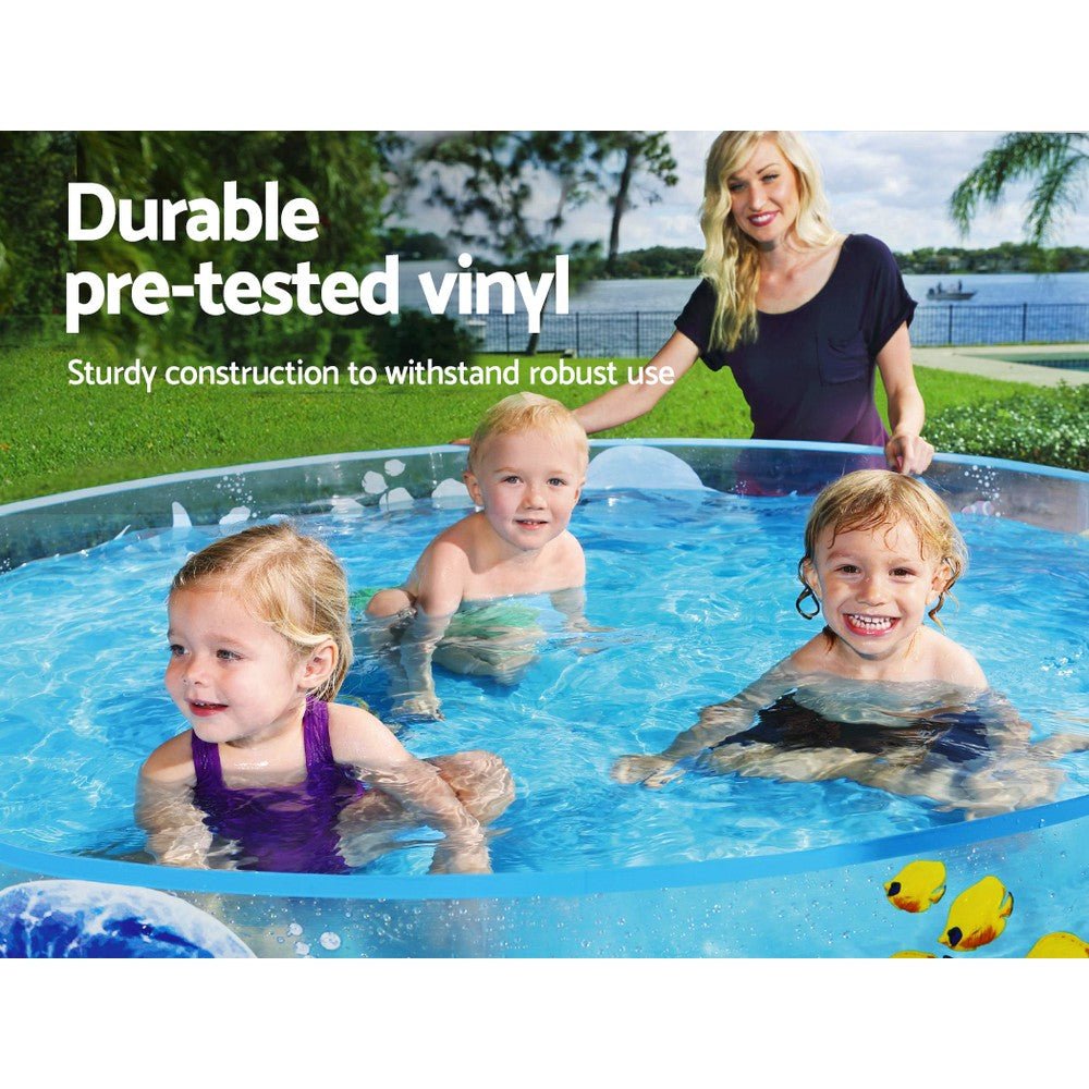 Bestway Fill-n-Fun Play Above Ground Swimming Pool for kids backyard fun and cooling off.