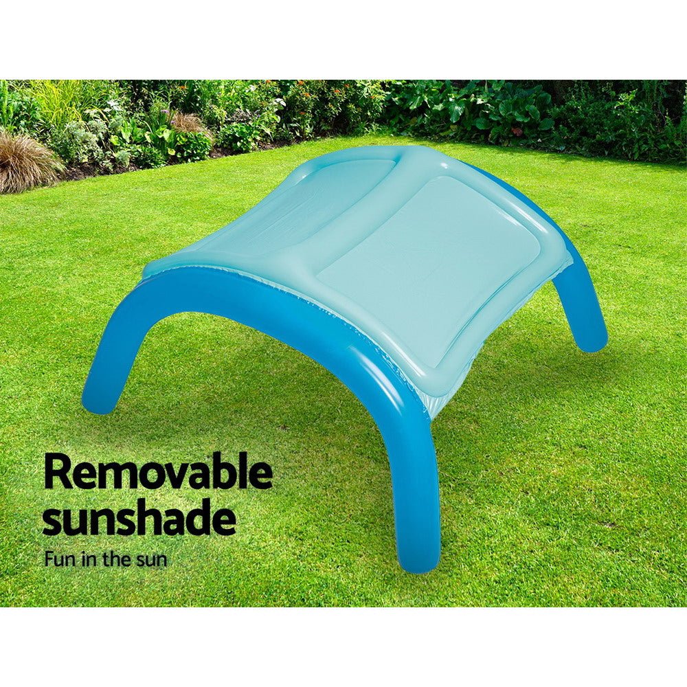 Inflatable Canopy Swimming Pool for kids, providing sun protection and endless summer fun.