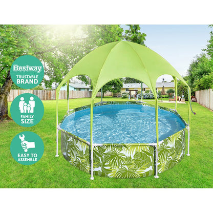 Bestway Kids Pool with Steel Frame, Canopy, 1688L Capacity, Ideal for Home Play