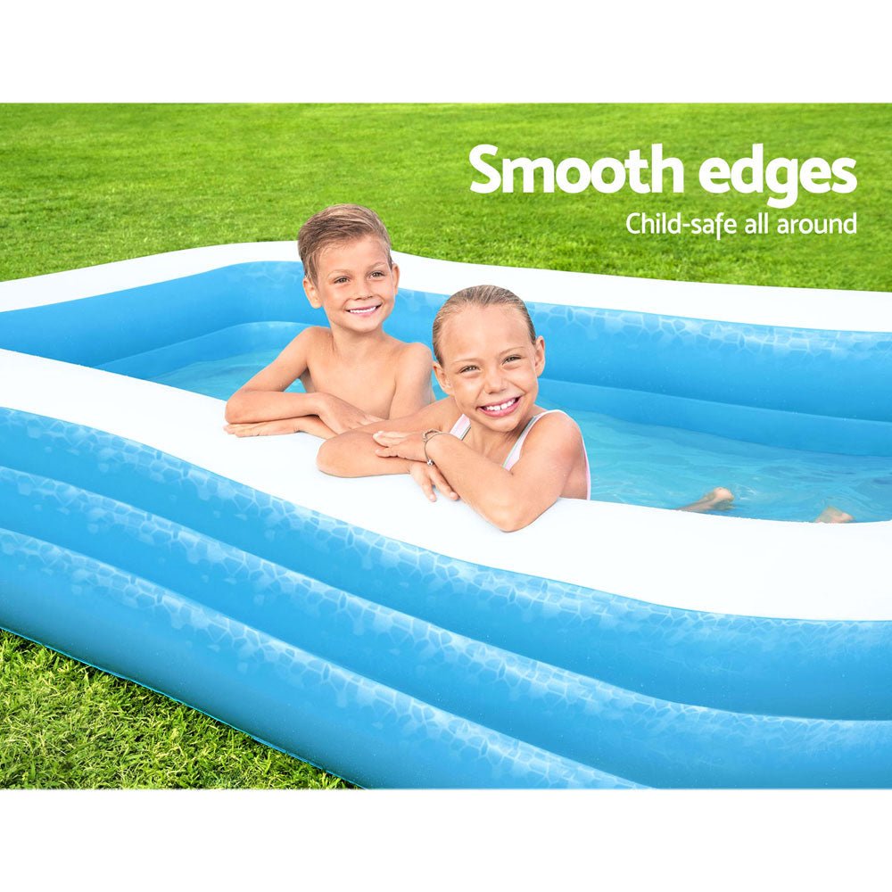 Inflatable Kids Pool for Home - Bestway 305x183x56cm Above Ground Swimming Pools 1161L