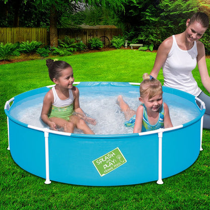 Bestway round kids swimming pool - perfect backyard summer fun for children at home.