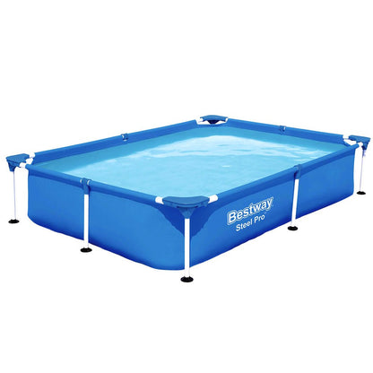 Bestway Kids Above Ground Pool with Steel Frame, 221x150x43cm, 1200L Capacity for Home