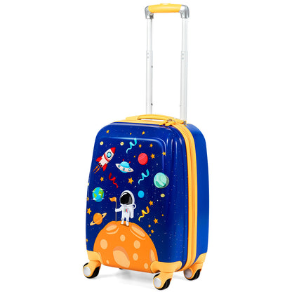 Kids astronaut luggage set with backpack, ideal for travel and playtime adventures.