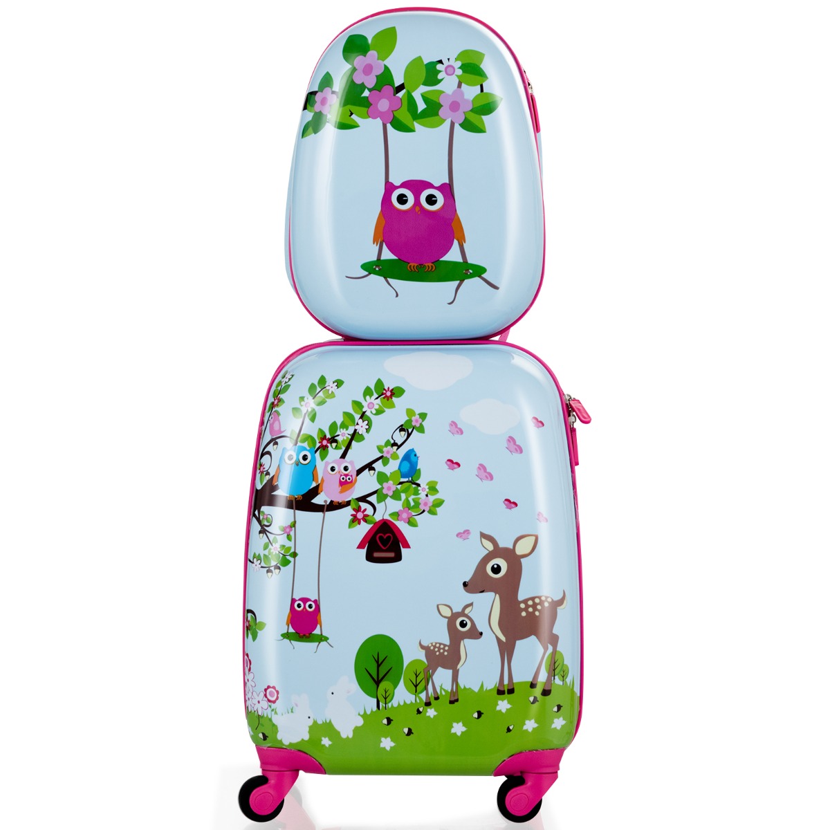 Kids 2-Piece Luggage Set - Trolley Case and Backpack for travel-ready little adventurers.