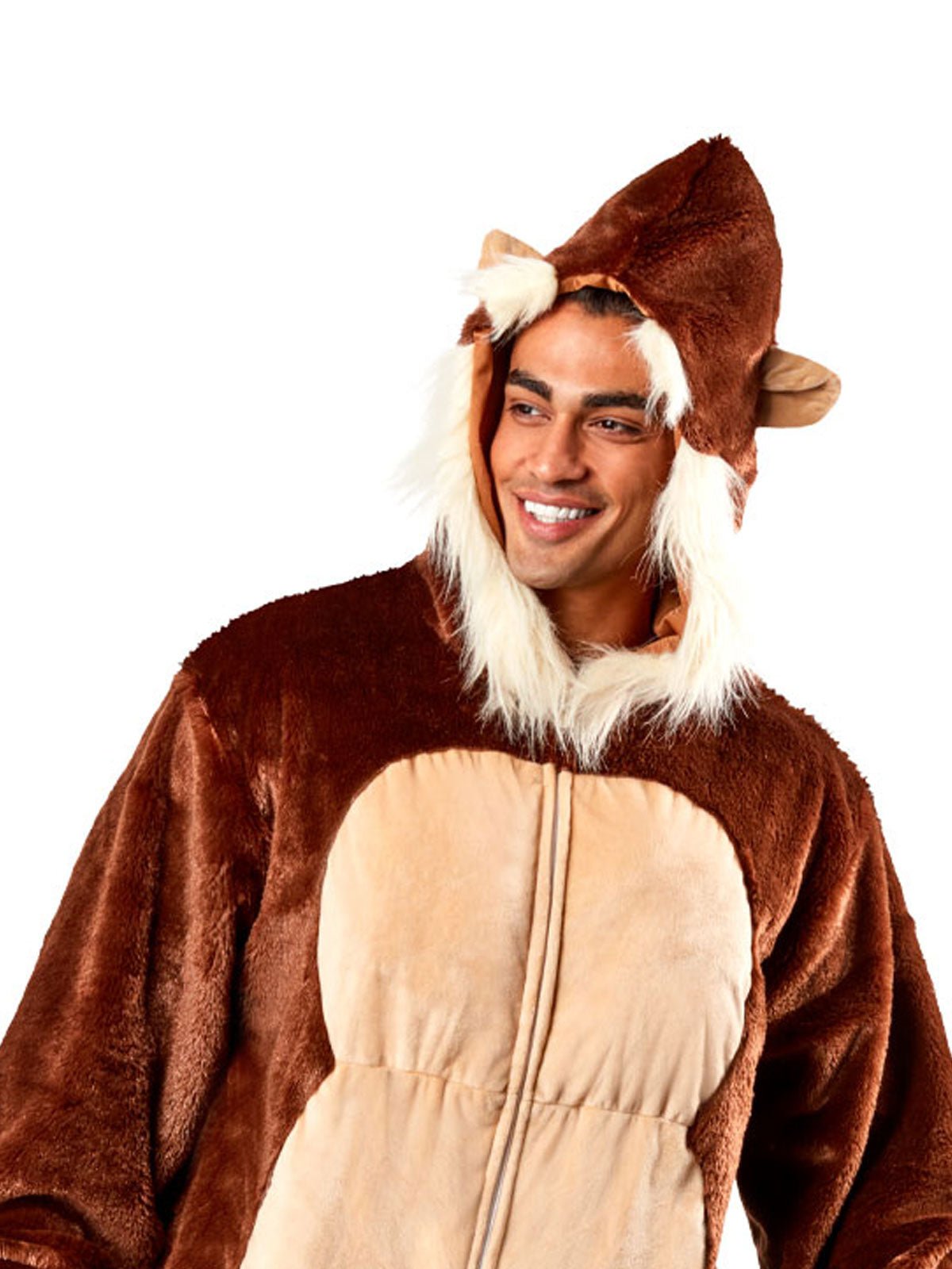 Mythical Bigfoot Costume - Plush Hooded Jumpsuit with 3D Features