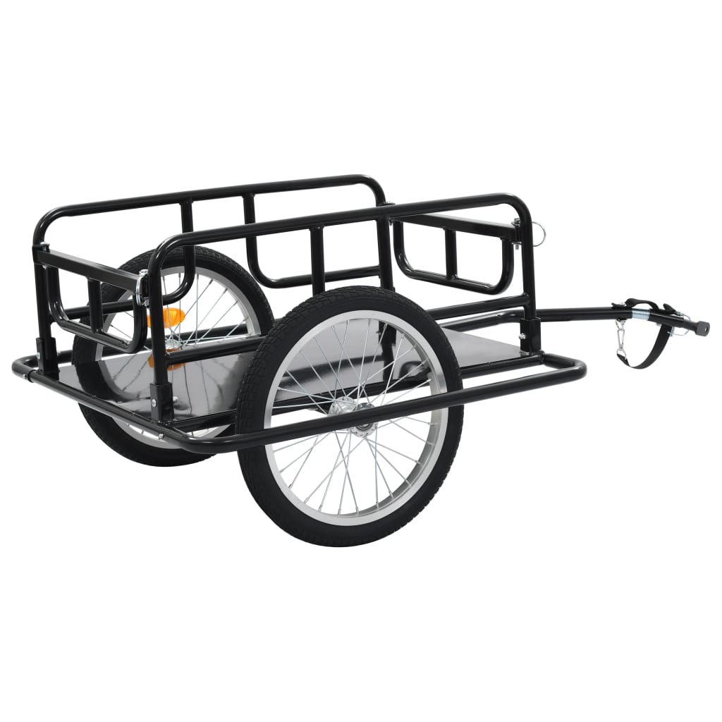 Foldable bike cargo trailer with 50kg capacity, perfect for childrens outdoor adventures.