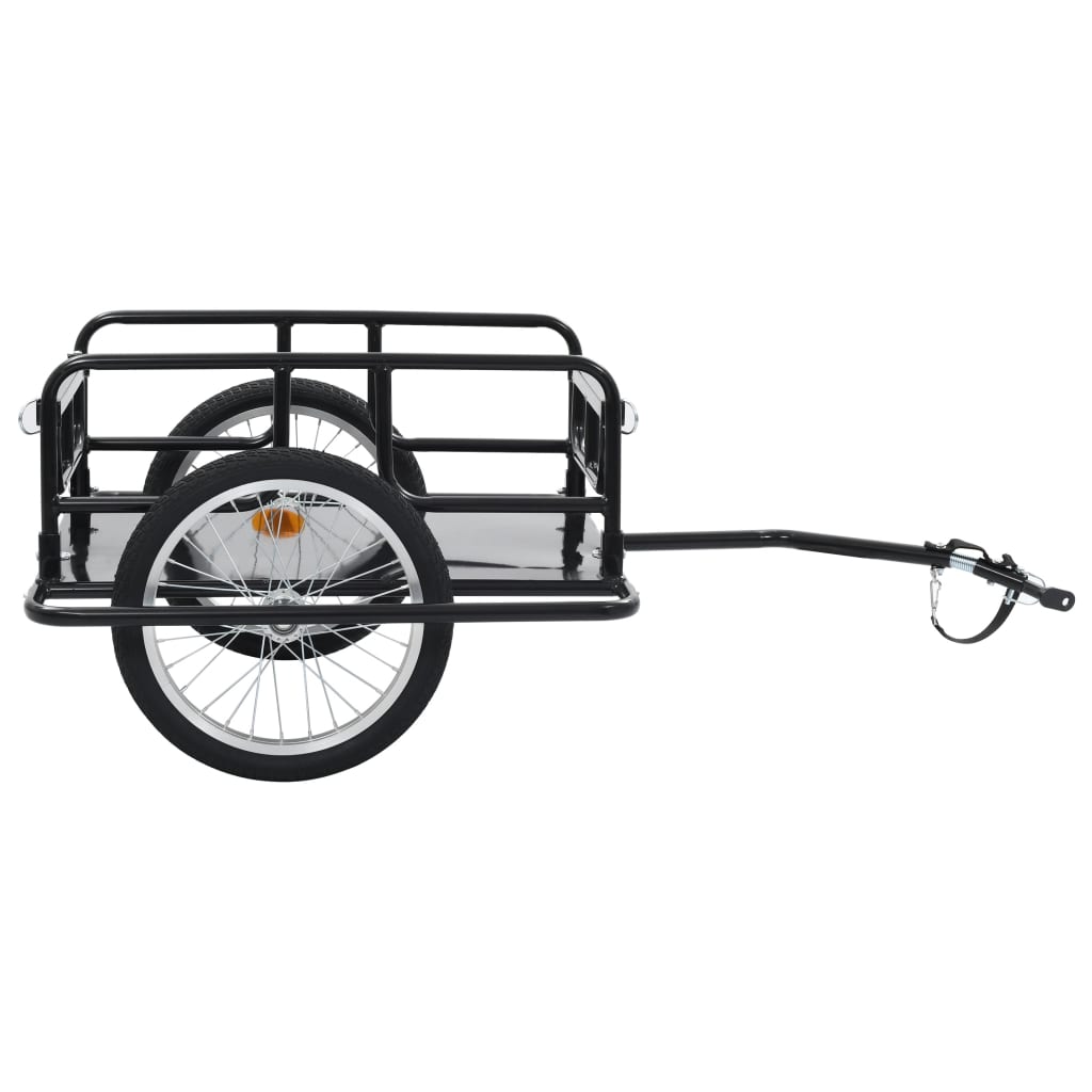 Kids steel bike cargo trailer, 50kg capacity, foldable for fun and convenient adventures.