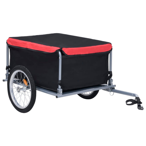 vidaXL Bike Cargo Trailer Black and Red 65 kg