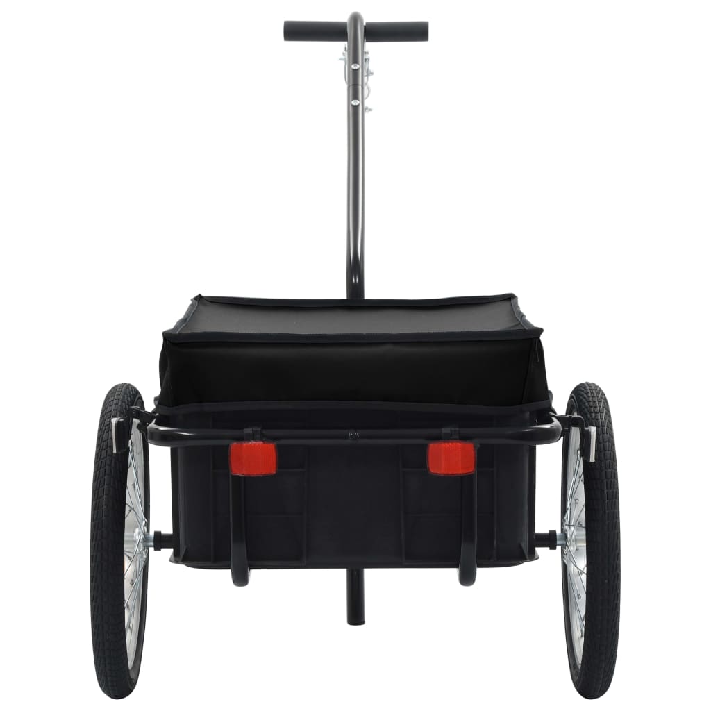 vidaXL Bike Cargo Trailer/Hand Wagon 155x61x83 cm Steel Black