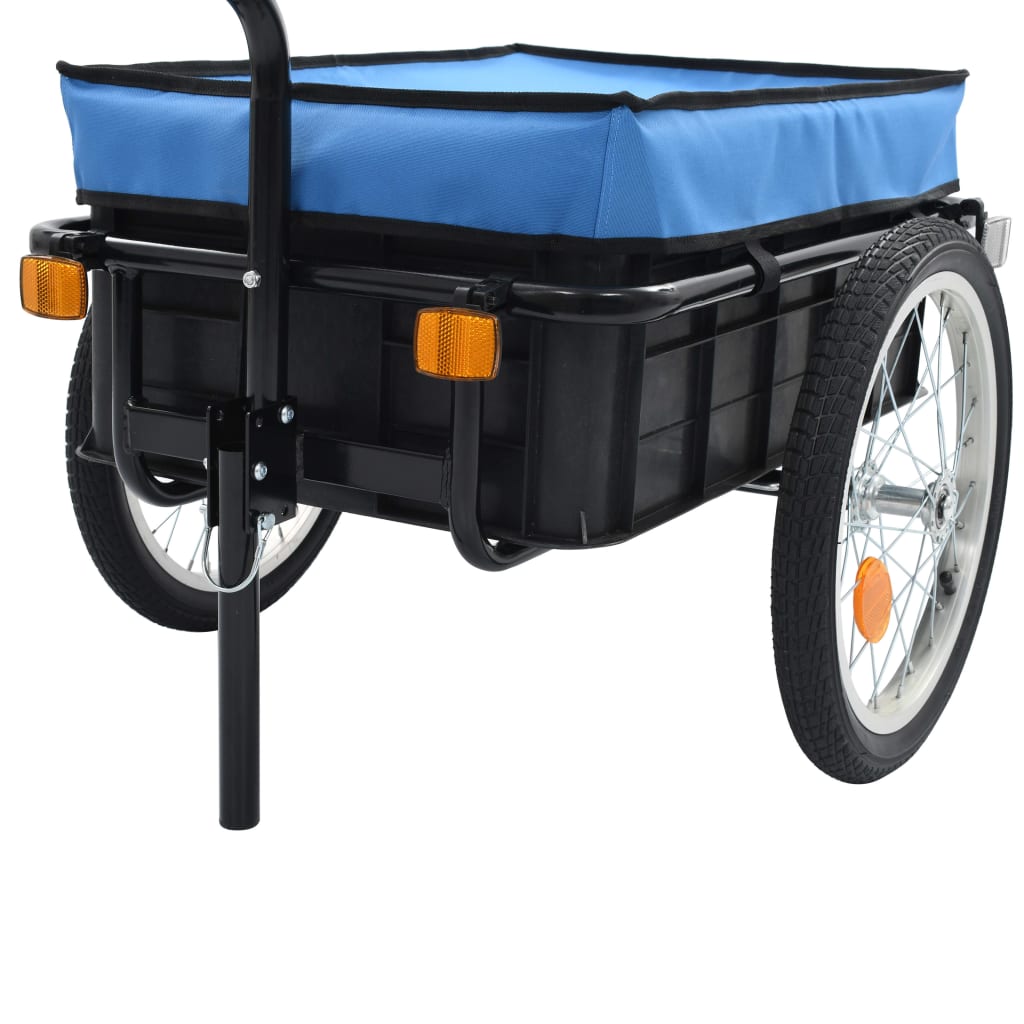 vidaXL Bike Cargo Trailer/Hand Wagon 155x61x83 cm Steel Blue