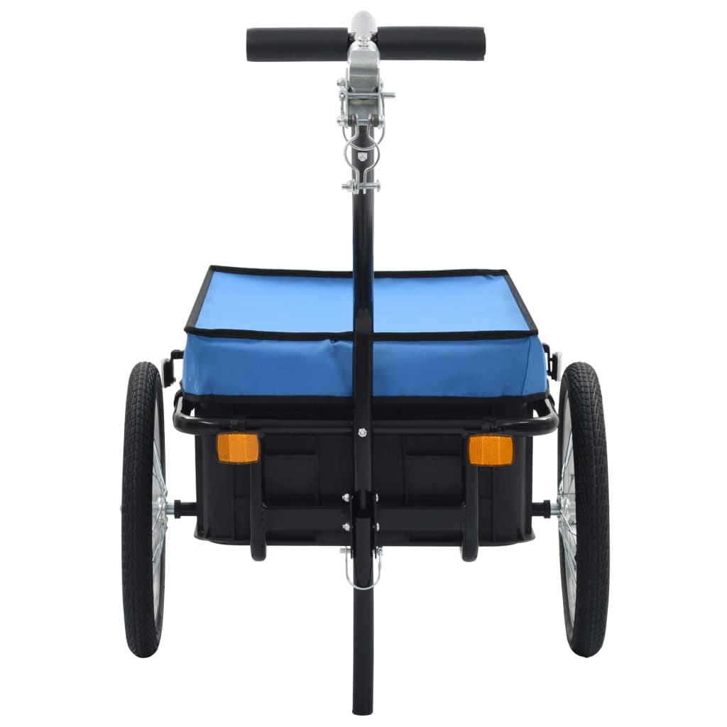 vidaXL Bike Cargo Trailer/Hand Wagon 155x61x83 cm Steel Blue