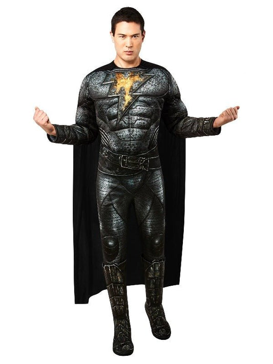 Black Adam adult superhero costume from DC Comics, perfect for kids imaginative play at home.