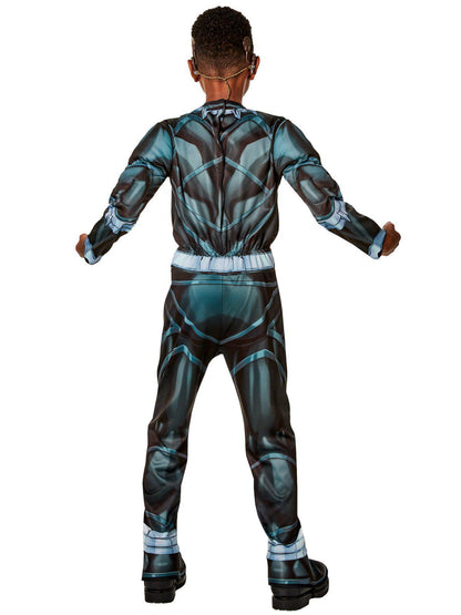 Black Panther kids costume - Marvel Deluxe Stealth Suit for imaginative play and dress-up.